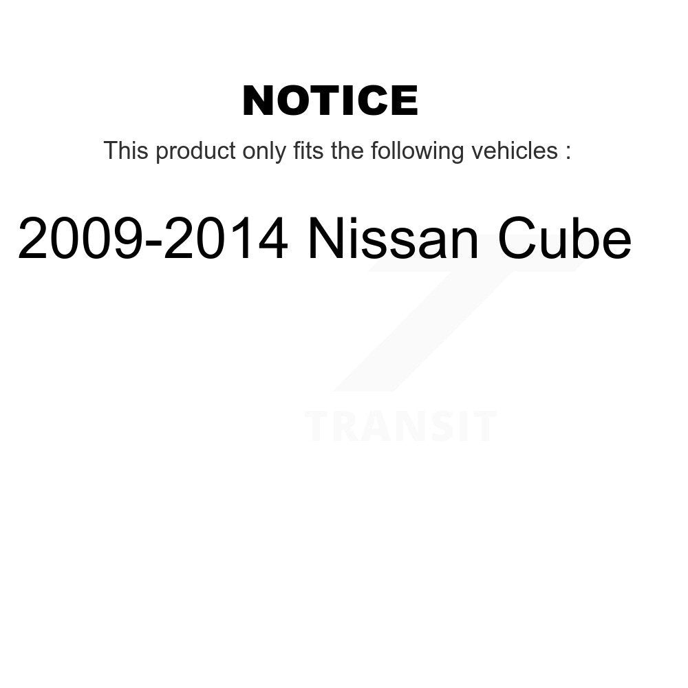 Front Disc Brake Caliper Rotors And Ceramic Pads Kit For 2009-2014 Nissan Cube KC8-100582N