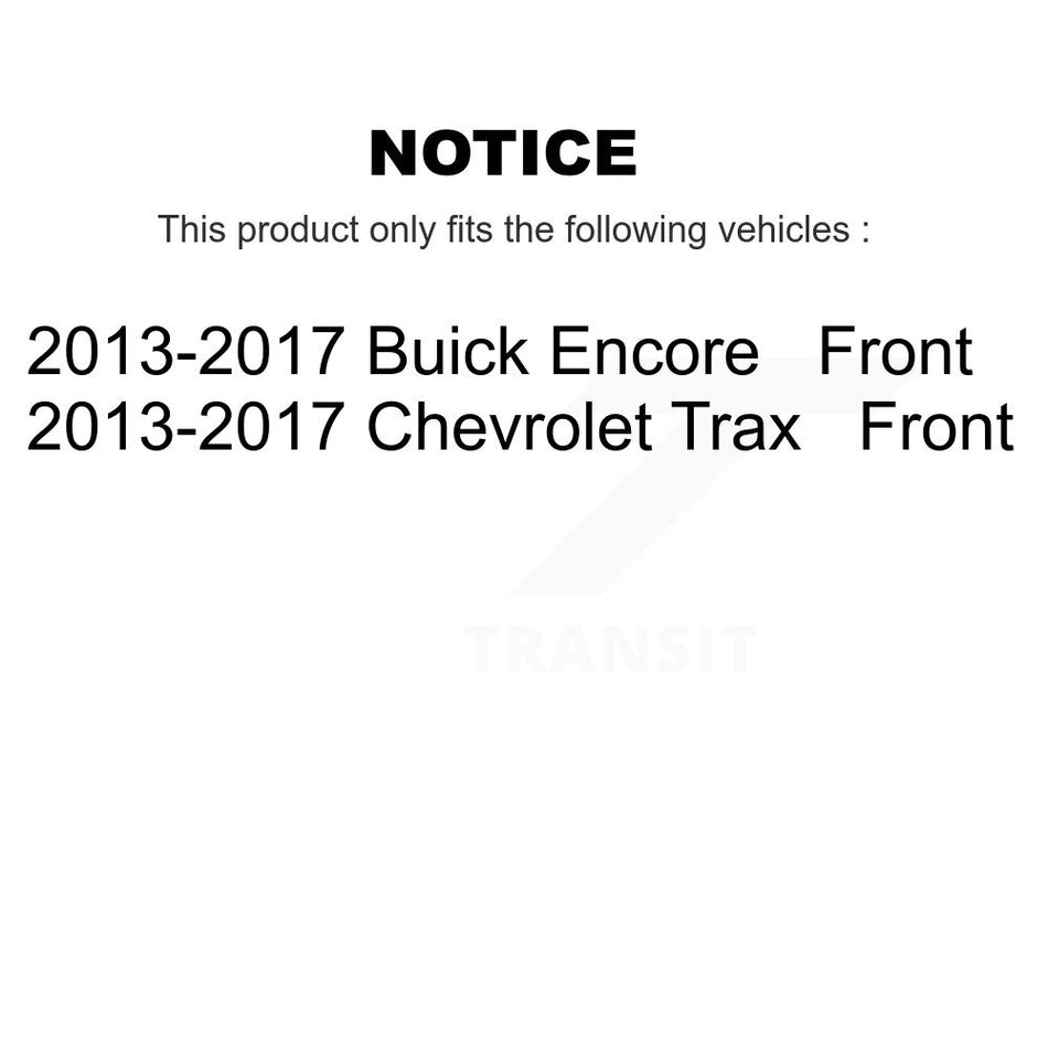 Front Disc Brake Caliper Rotors And Ceramic Pads Kit For 2013-2017 Buick Encore Chevrolet Trax KC8-100661T