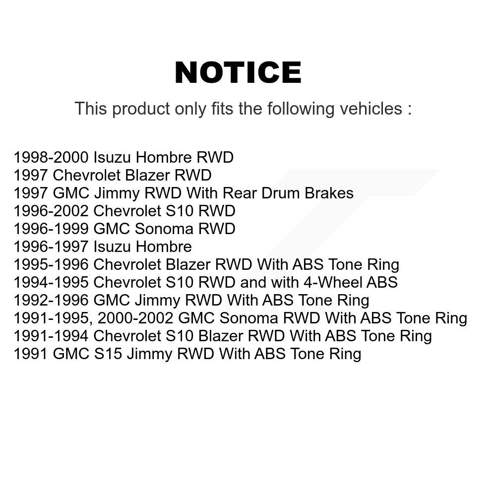 Front Brake Caliper Rotors Semi-Metallic Pad Kit For Chevrolet S10 GMC Sonoma Blazer S15 KC8-100705S