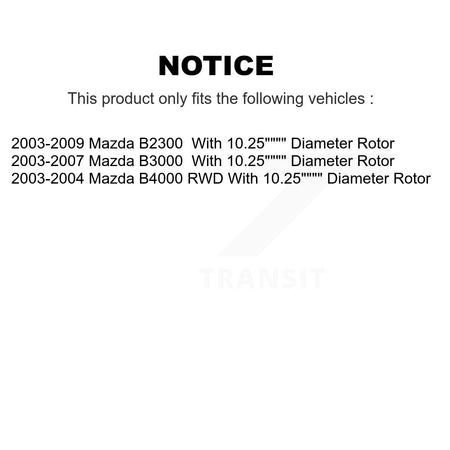 Front Disc Brake Caliper Rotors And Semi-Metallic Pads Kit For Mazda B3000 B2300 B4000 KC8-100735P