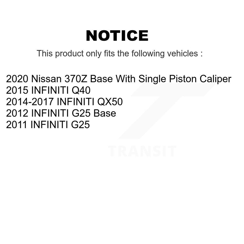 Rear Disc Brake Caliper Rotors And Ceramic Pads Kit For INFINITI G37 Nissan 370Z G25 Q40 KC8-100774N