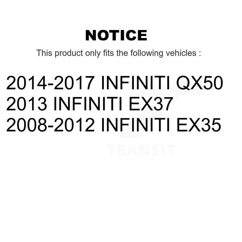 Rear Disc Brake Caliper Rotors And Ceramic Pads Kit For INFINITI QX50 EX35 KC8-100777N
