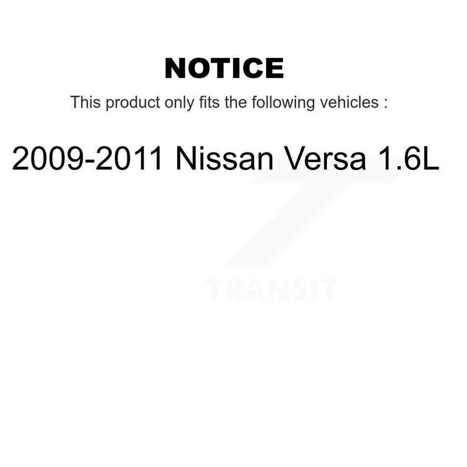 Front Rear Brake Caliper Rotors Drums Semi-Metallic Pads Kit (8Pc) For Nissan Versa 1.6L KC8-100800S