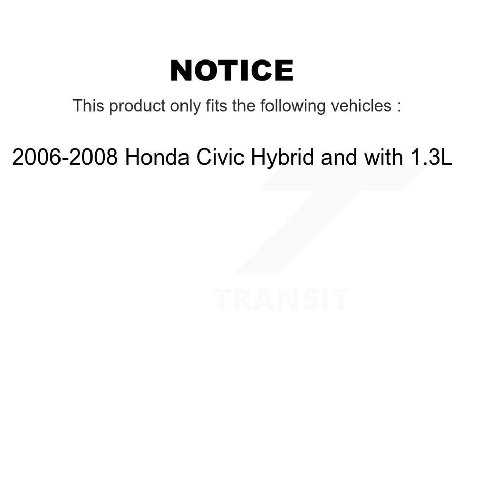 Front Rear Disc Brake Caliper Rotors Drums Ceramic Pads Kit (8Pc) For Honda Civic KC8-100829T