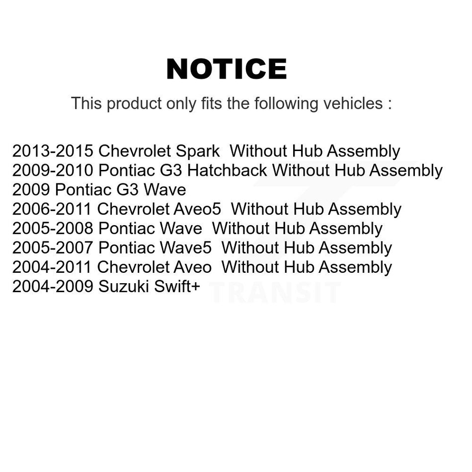 Front Rear Disc Brake Caliper Rotors Drums Ceramic Pads Kit (8Pc) For Chevrolet Aveo Spark Aveo5 Pontiac G3 Suzuki Wave Wave5 Swift+ KC8-100853C