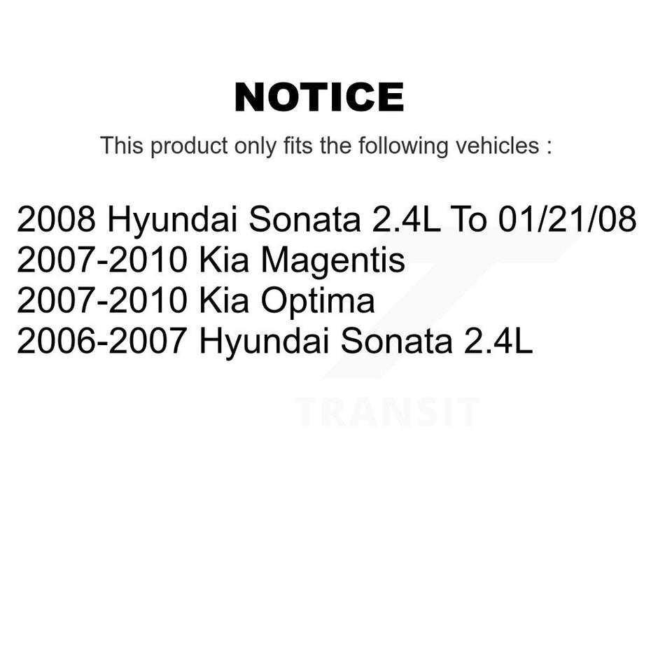 Rear Disc Brake Caliper Rotors And Ceramic Pads Kit For Hyundai Sonata Kia Optima Magentis KC8-100934N