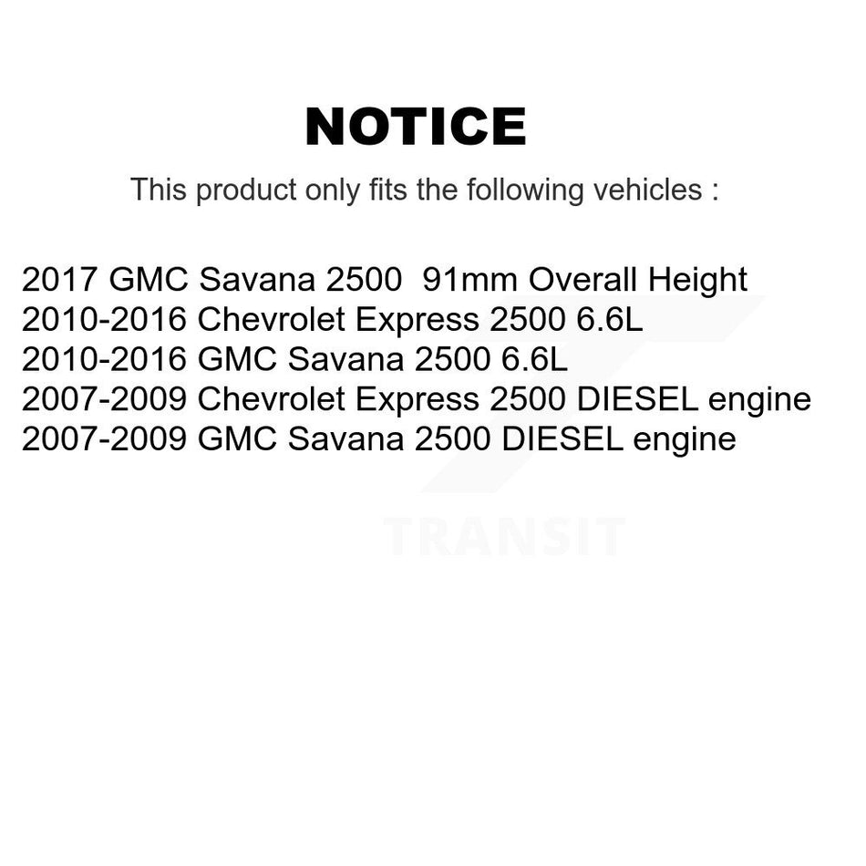 Front Rear Disc Brake Caliper Rotors And Semi-Metallic Pads Kit (10Pc) For Chevrolet Express 2500 GMC Savana KC8-100953P