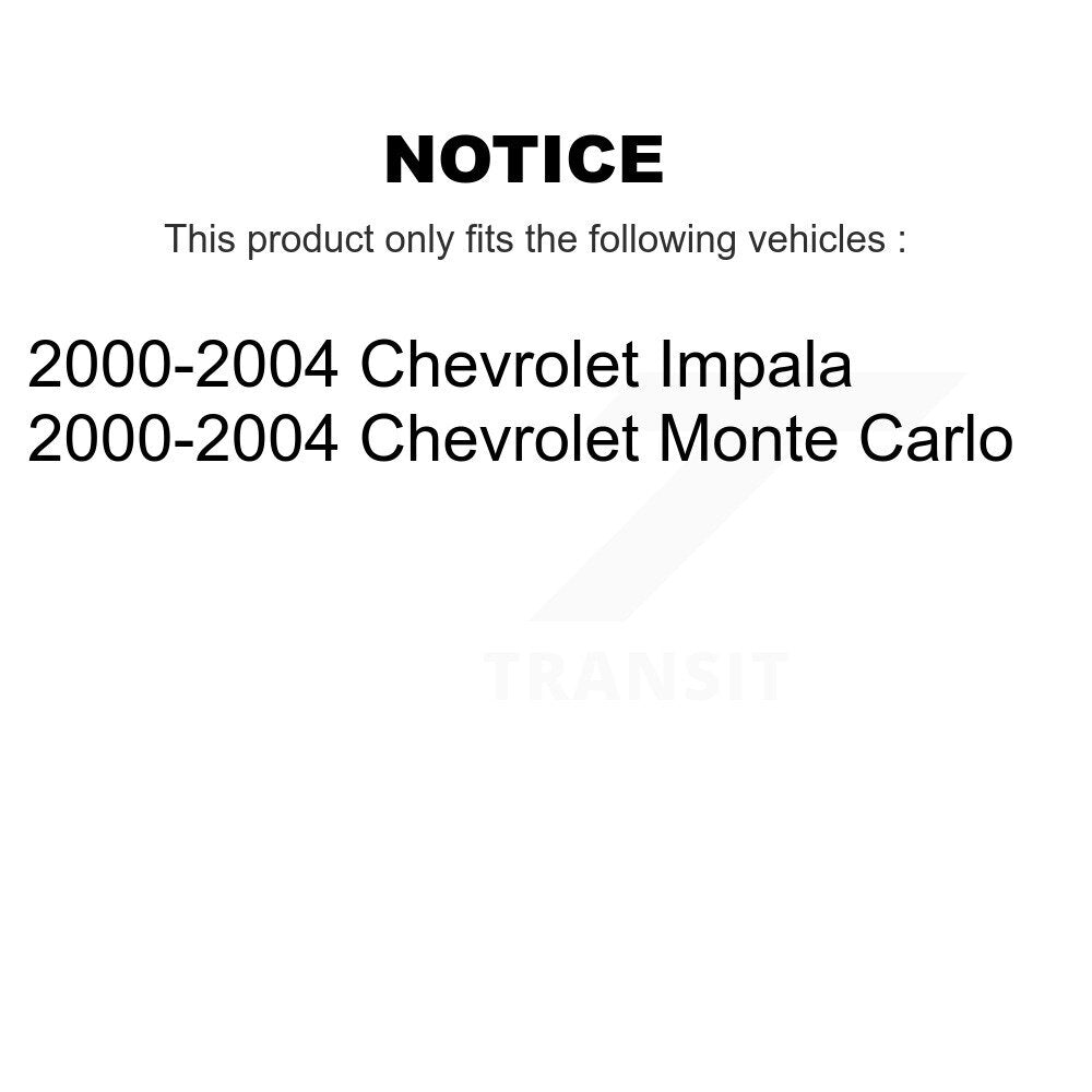 Front Rear Brake Caliper Rotor & Semi-Metallic Pad Kit (10Pc) For Chevrolet Impala Monte KC8-101055P