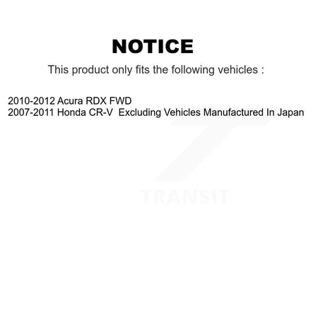 Front Rear Disc Brake Caliper Rotors And Ceramic Pad Kit (10Pc) For Honda CR-V Acura RDX KC8-101058C