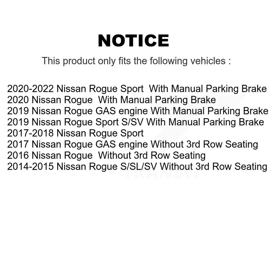 Front Rear Disc Brake Caliper Rotors And Ceramic Pads Kit (10Pc) For Nissan Rogue Sport KC8-101135C