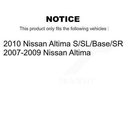 Front Rear Disc Brake Caliper Rotors And Ceramic Pads Kit (10Pc) For Nissan Altima KC8-101154C