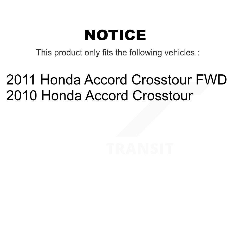 Front Rear Brake Caliper Rotor & Semi-Metallic Pad Kit (10Pc) For Honda Accord Crosstour KC8-101197P