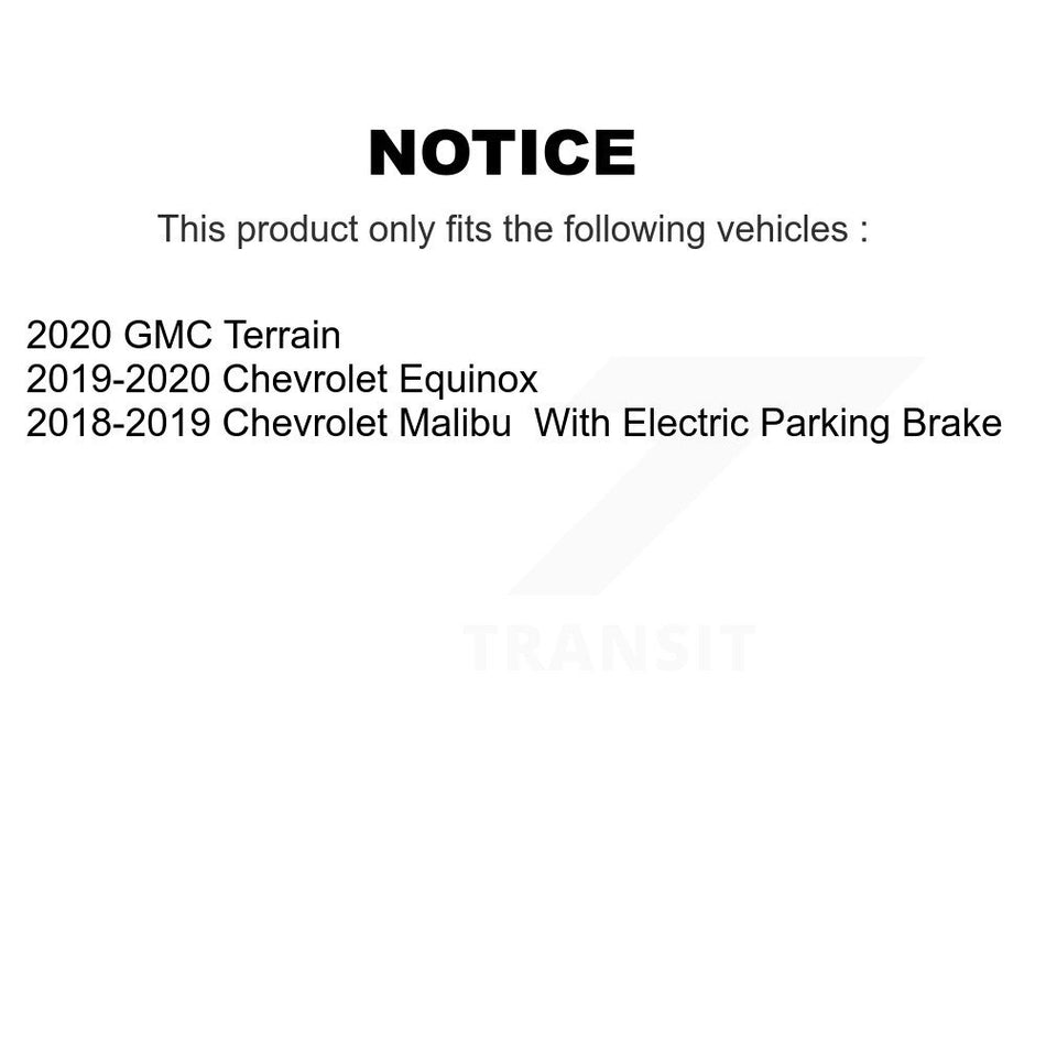 Rear Disc Brake Caliper Rotors And Ceramic Pads Kit For Chevrolet Equinox GMC Terrain KC8-101238N