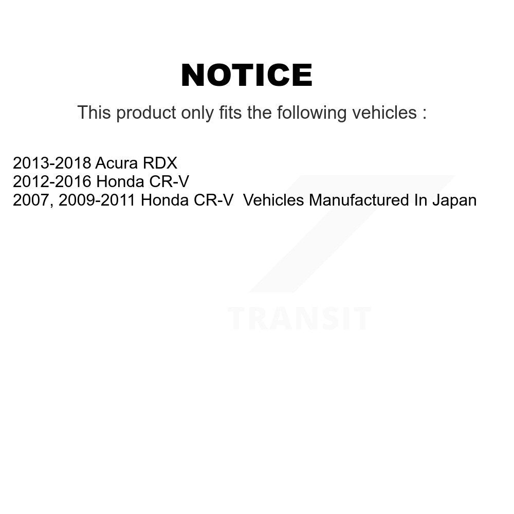 Rear Disc Brake Caliper Rotors And Ceramic Pads Kit For Honda CR-V Acura RDX KC8-101244N