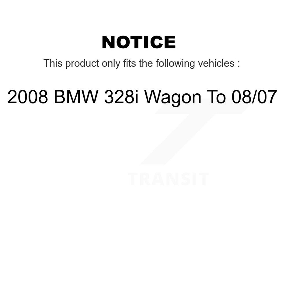 Front Rear Disc Brake Caliper Rotors And Semi-Metallic Pads Kit (10Pc) For 2008 BMW 328i Wagon To 08 07 KC8-101278S