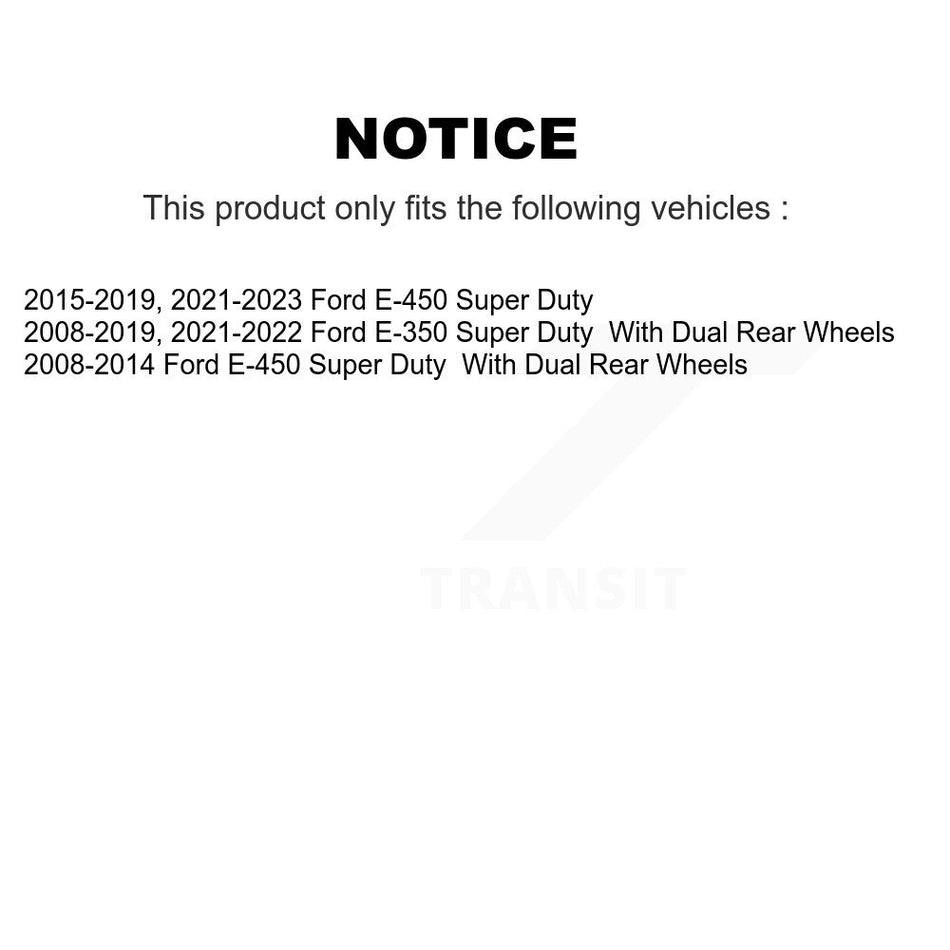 Front Disc Brake Caliper Rotor And Semi-Metallic Pad Kit For Ford E-350 Super Duty E-450 KC8-101353N