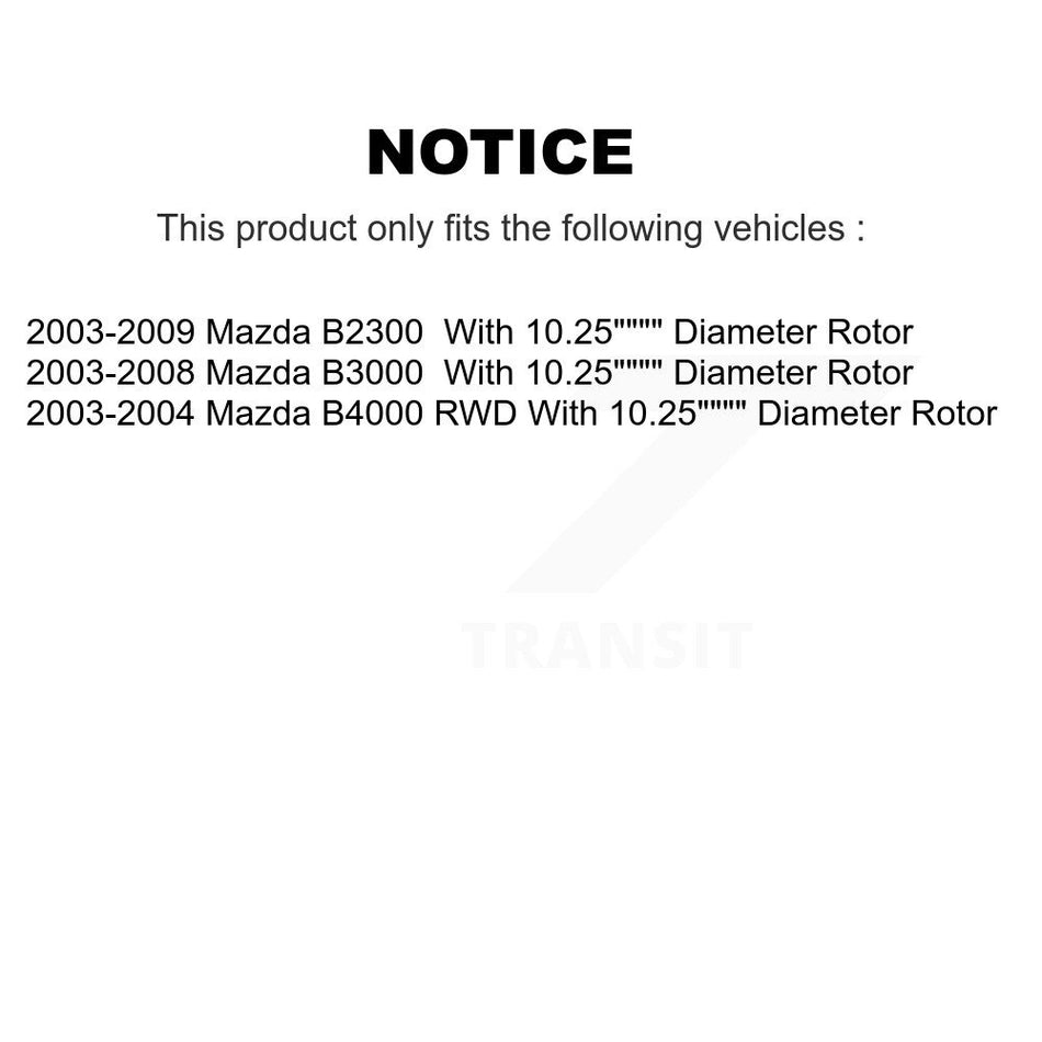 Front Disc Brake Caliper Rotors And Ceramic Pads Kit For Mazda B3000 B2300 B4000 KC8-101375N