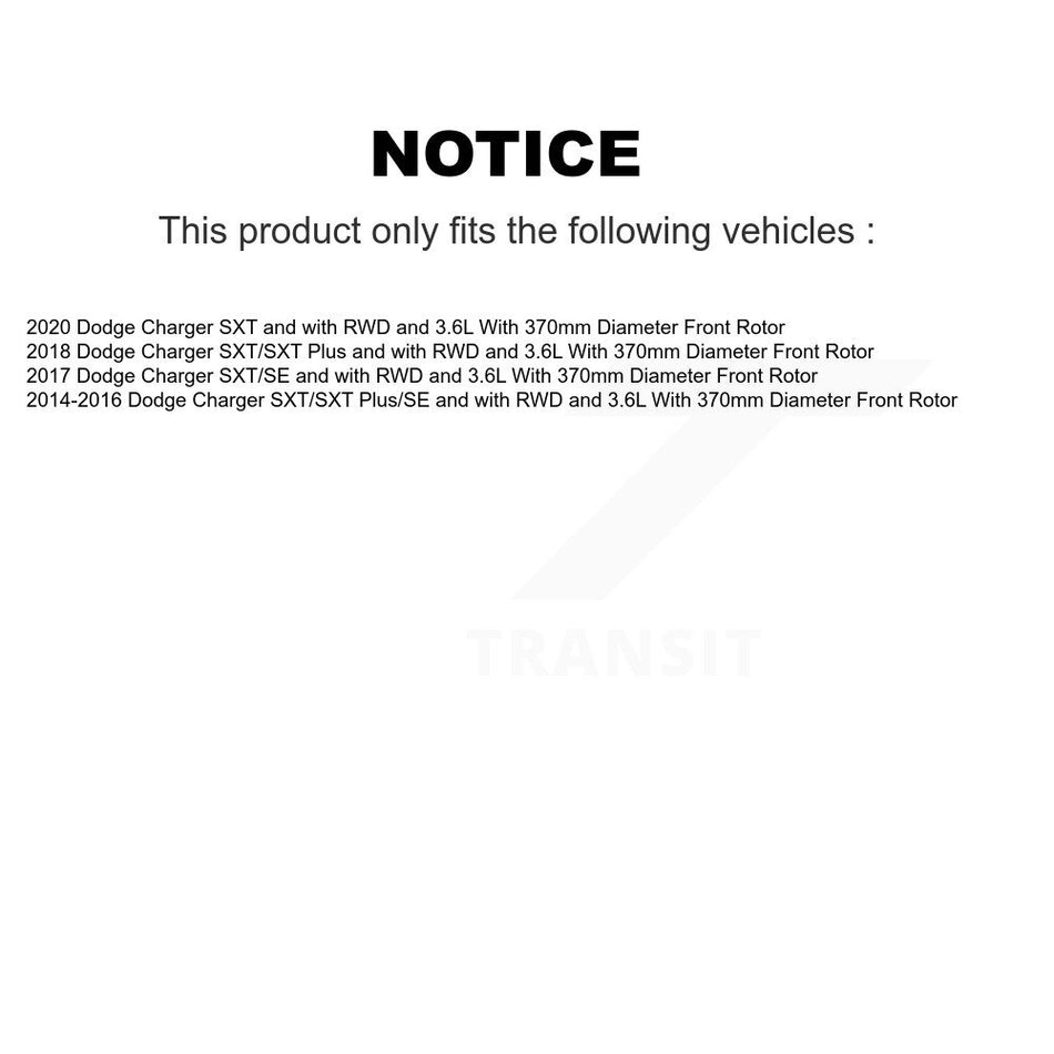 Rear Disc Brake Caliper Rotors And Semi-Metallic Pads Kit For Dodge Charger KC8-101377P