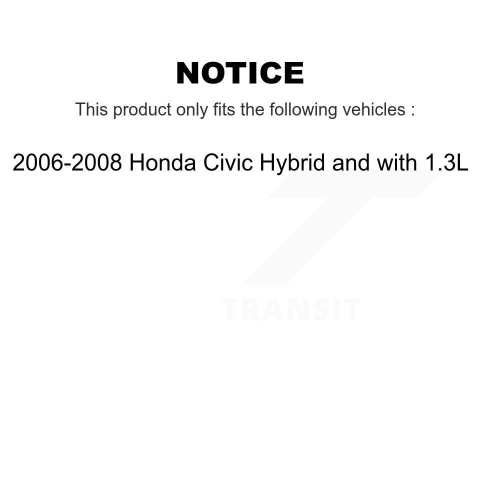Front Rear Disc Brake Caliper Rotors Drums Ceramic Pads Kit (8Pc) For Honda Civic KC8-101511N
