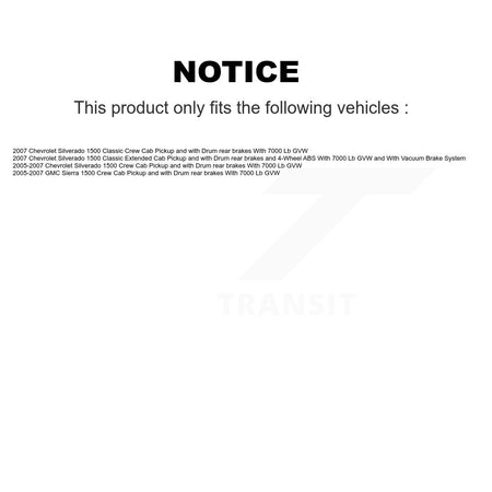 Front Rear Brake Caliper Rotors Drum Ceramic Pad Shoe Cylinder & Hardware Kit (11Pc) For KC8-101645N