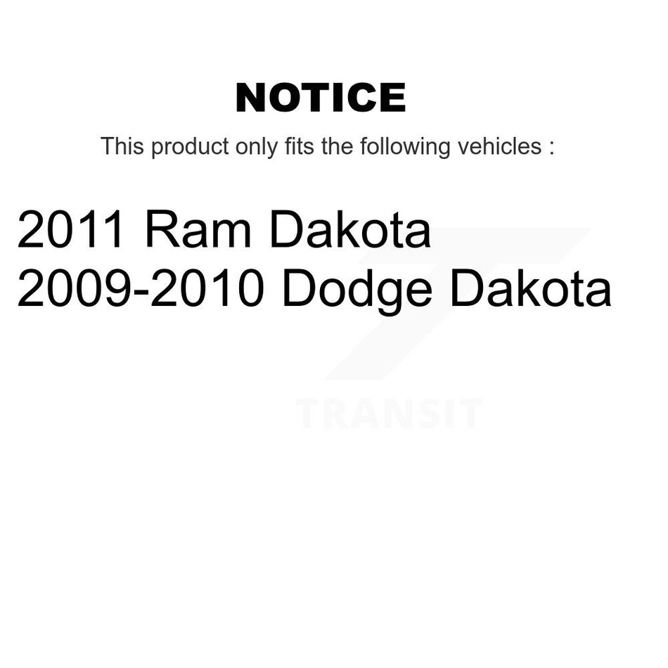Front Rear Brake Caliper Rotor Drum Semi-Metallic Pad Shoe Cylinder Kit (11Pc) For Dodge KC8-101714N