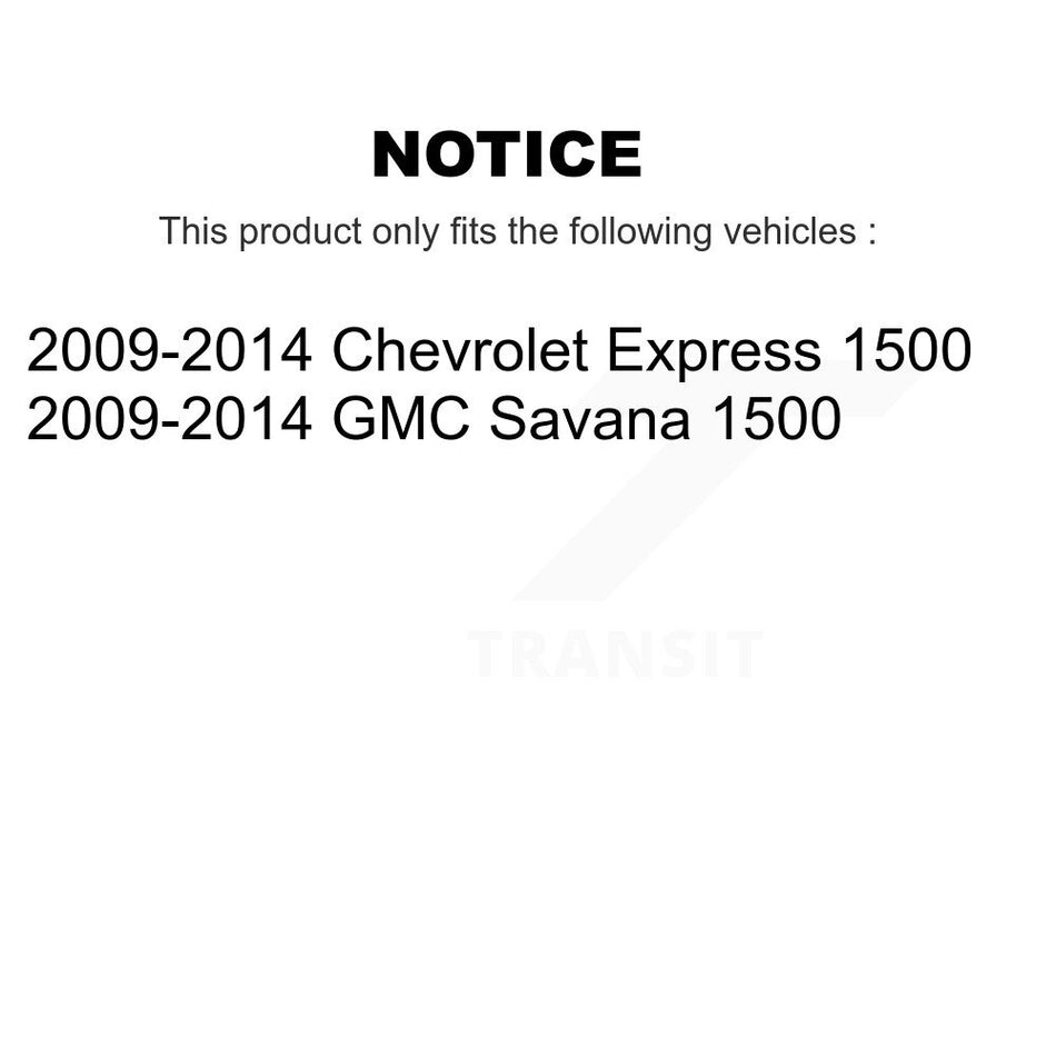Front Rear Brake Caliper Rotor Ameribrakes Pad Kit (10Pc) For Chevrolet Express 1500 GMC KC8-102122N