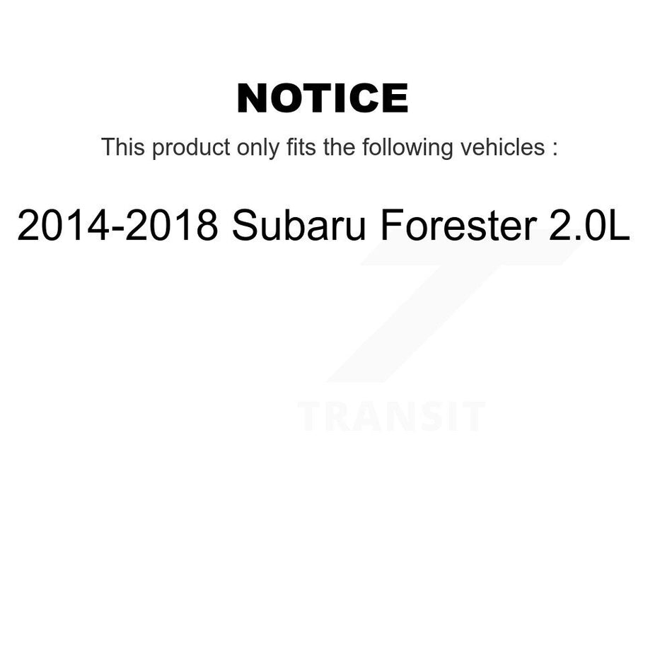 Front Rear Brake Caliper Rotor Ceramic Pad Kit (10Pc) For 2014-2018 Subaru Forester 2.0L KC8-102233N
