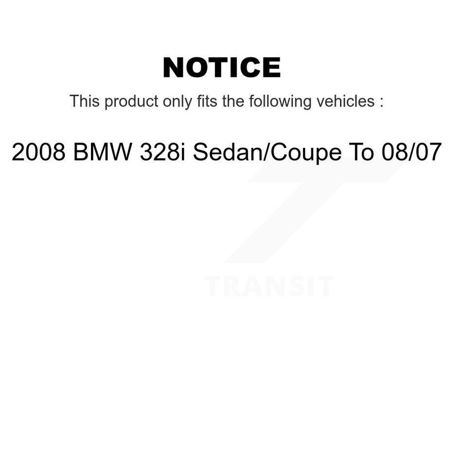 Front Rear Disc Brake Caliper Rotors And Semi-Metallic Pads Kit (10Pc) For 2008 BMW 328i Sedan Coupe To 08 07 KC8-102270N