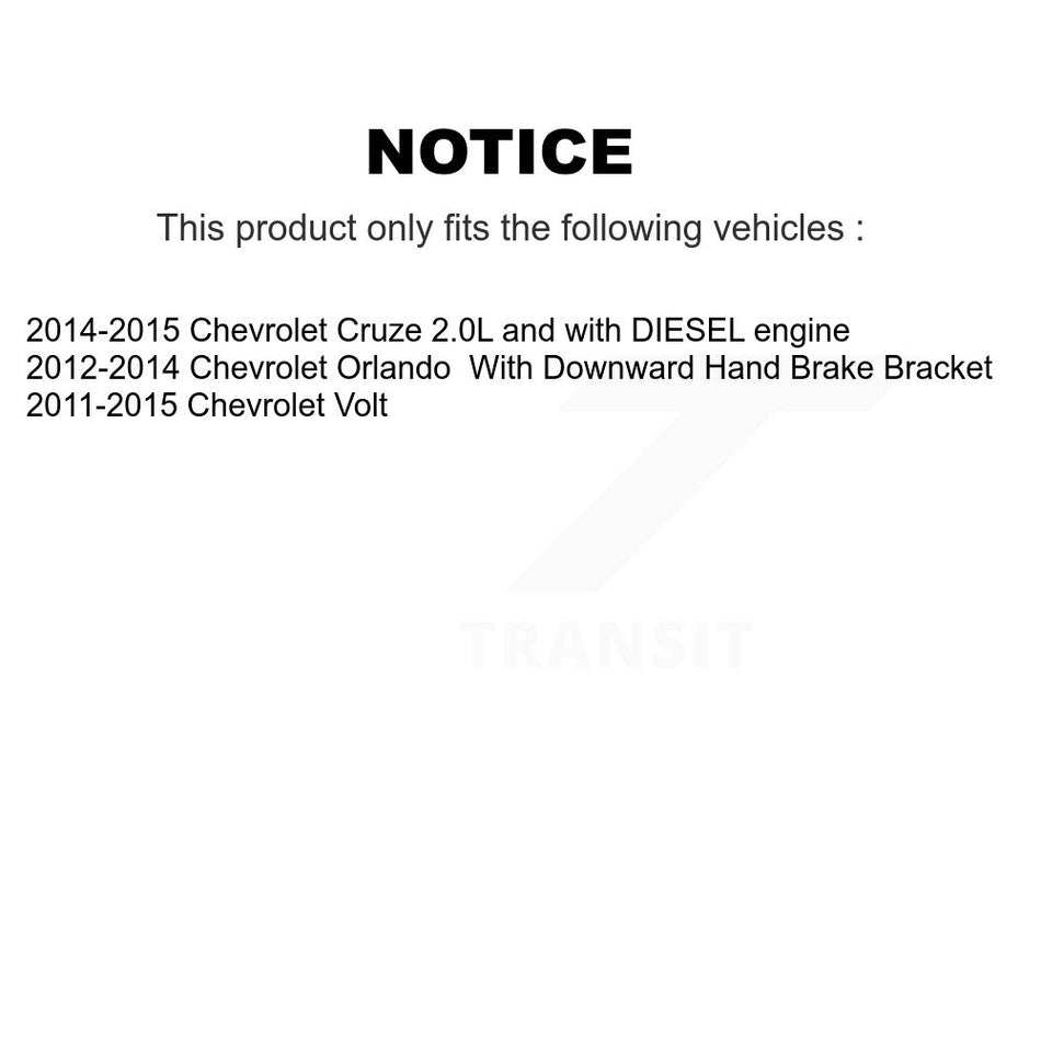 Front Rear Disc Brake Caliper Rotors And Ceramic Pads Kit (10Pc) For Chevrolet Cruze Volt KC8-102414N