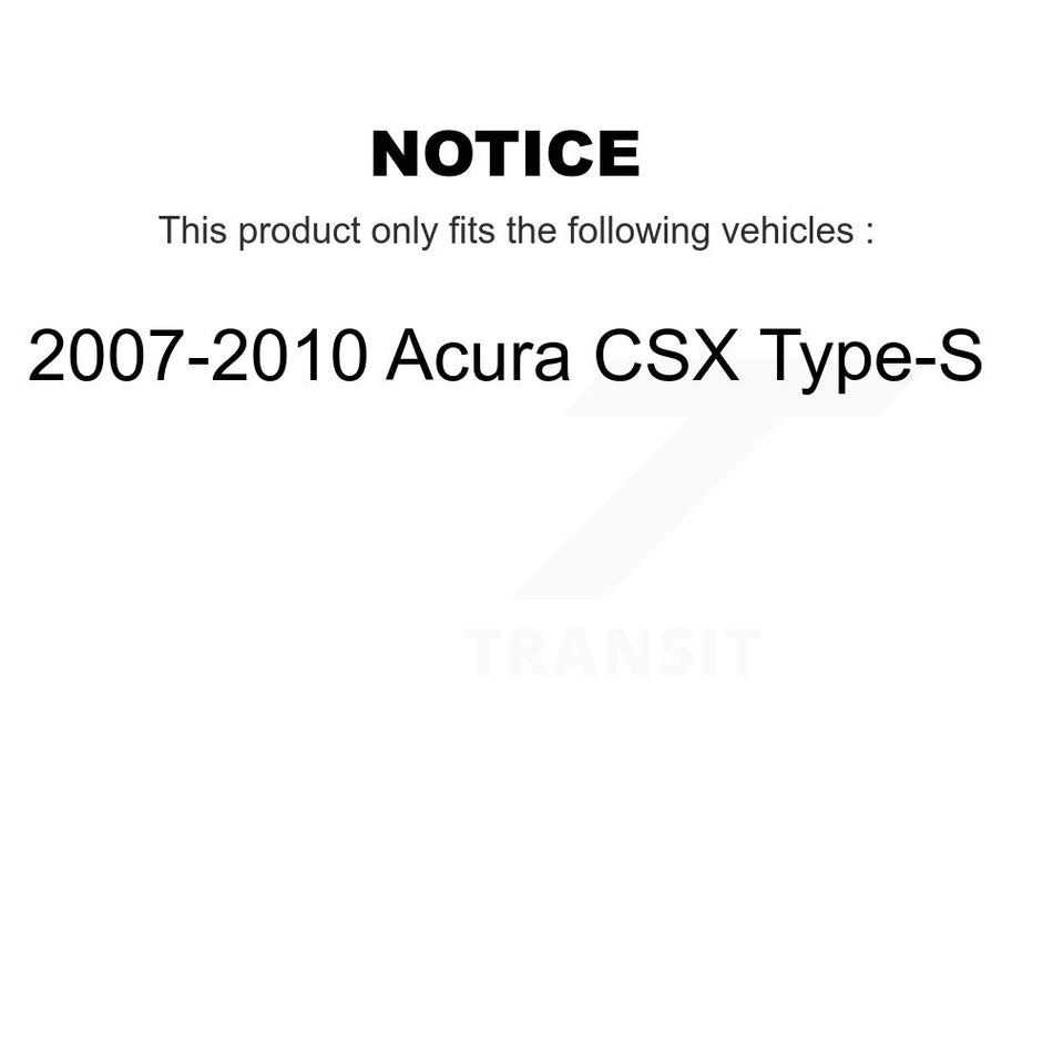 Front Rear Brake Caliper Rotor And Ceramic Pad Kit (10Pc) For 2007-2010 Acura CSX Type-S KC8-102871N