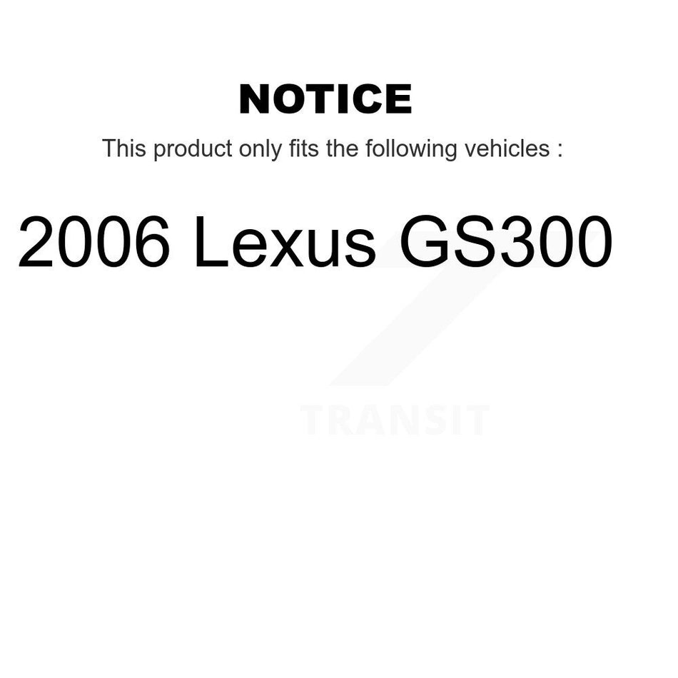 Front Rear Disc Brake Caliper Rotors And Ceramic Pads Kit (10Pc) For 2006 Lexus GS300 KC8-103145N