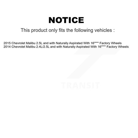 Front Rear Disc Brake Caliper Rotors And Ceramic Pads Kit (10Pc) For Chevrolet Malibu KC8-103266N