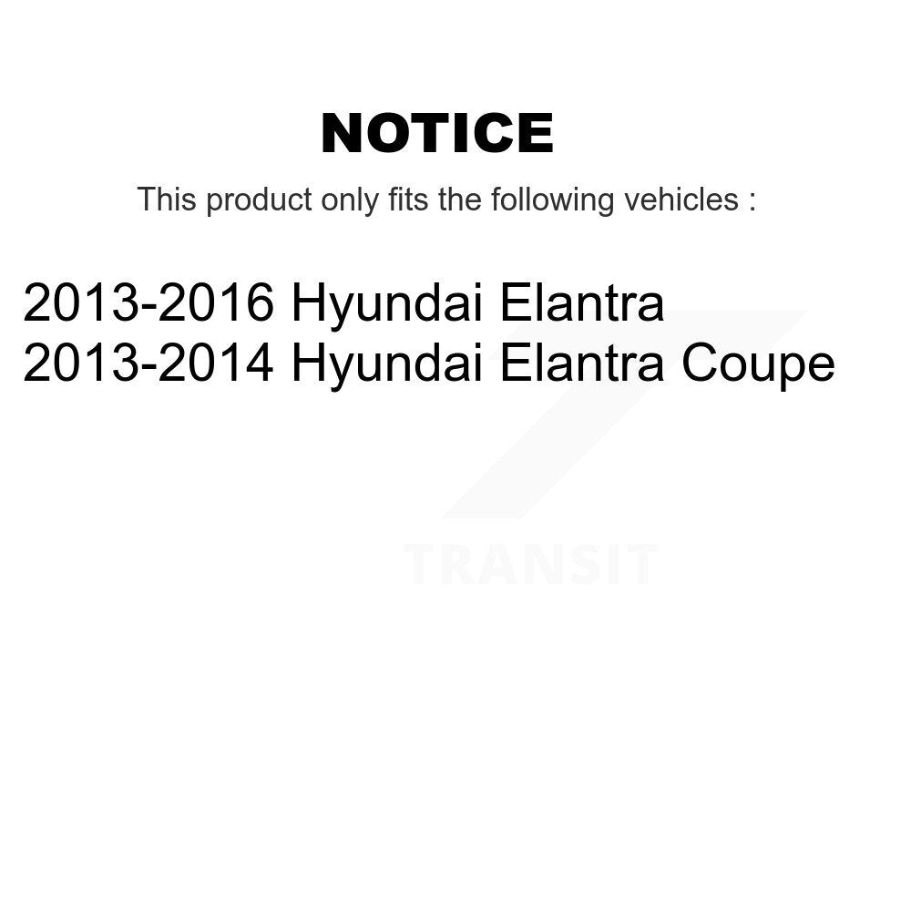 Front Rear Disc Brake Caliper Rotor And Ceramic Pad Kit (10Pc) For Hyundai Elantra Coupe KC8-103335N