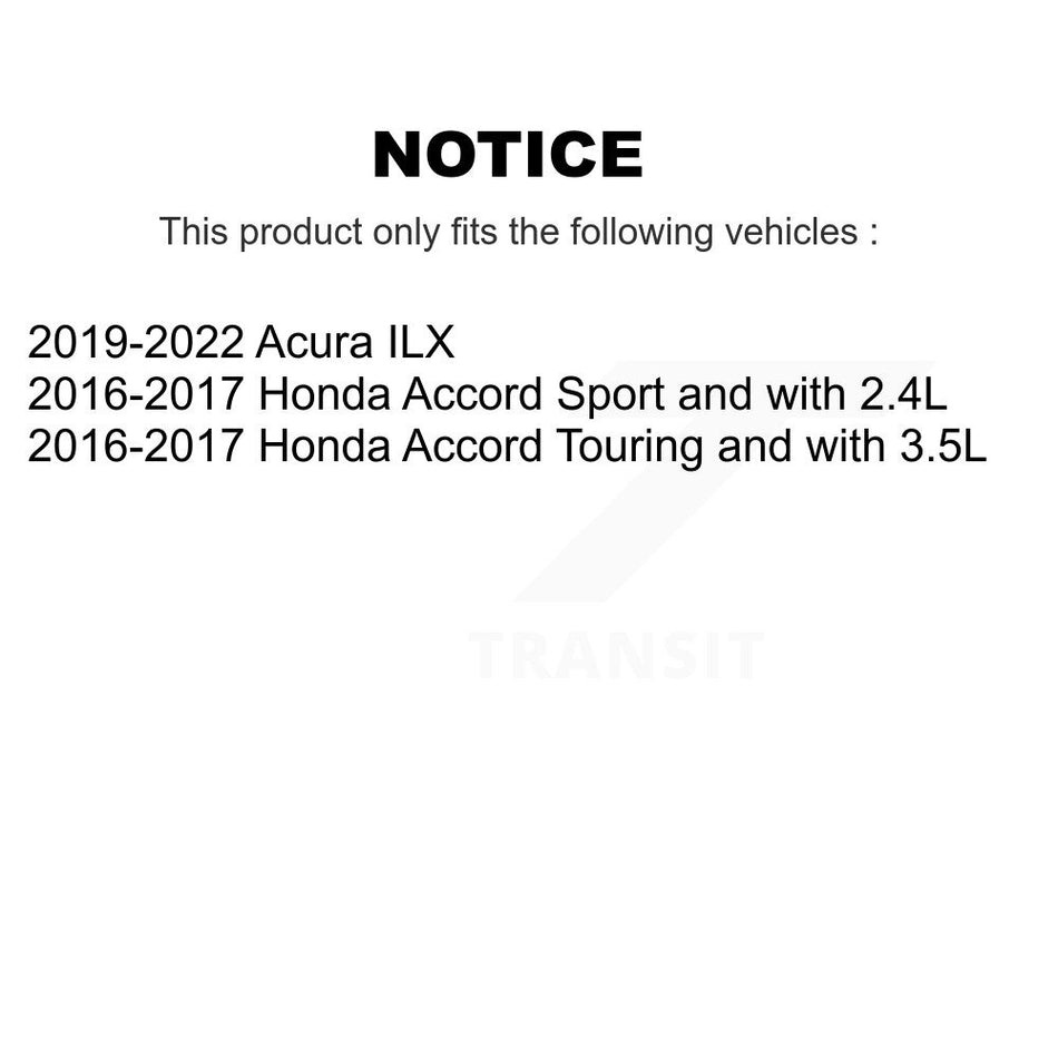 Front Disc Brake Coated Caliper Drilled Slotted Rotors And Semi-Metallic Pads Kit For Honda Accord Acura ILX KCD-100012P