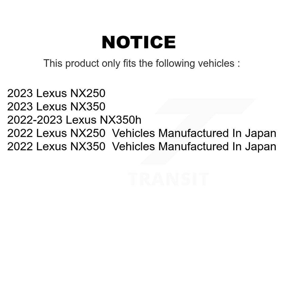 Front Brake Caliper Drill Slot Rotors Semi-Metallic Pad Kit For Lexus NX350h NX350 NX250 KCD-100069S