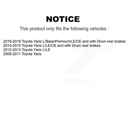 Front Disc Brake Coated Caliper Drilled Slotted Rotor & Ceramic Pad Kit For Toyota Yaris KCD-100160C