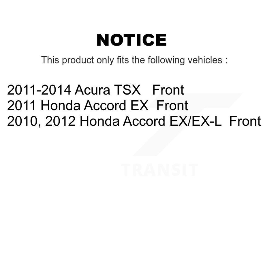 Front Disc Brake Coated Caliper Drilled Slotted Rotors And Semi-Metallic Pads Kit For Honda Accord Acura TSX KCD-100176S