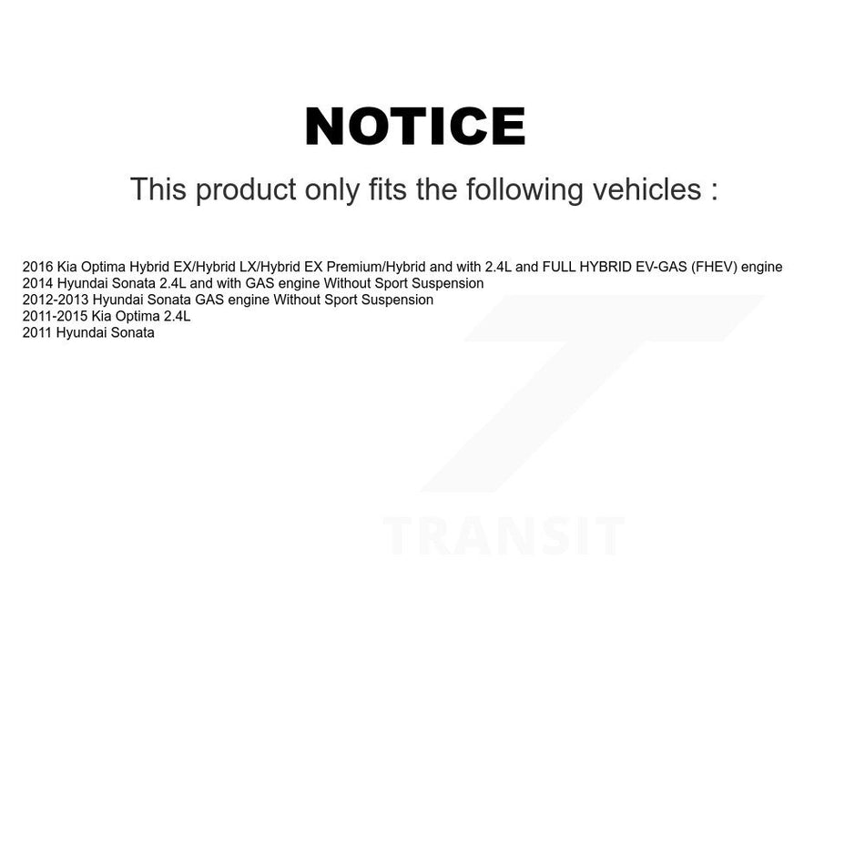 Front Brake Caliper Drill Slot Rotor Semi-Metallic Pad Kit For Hyundai Sonata Kia Optima KCD-100202P