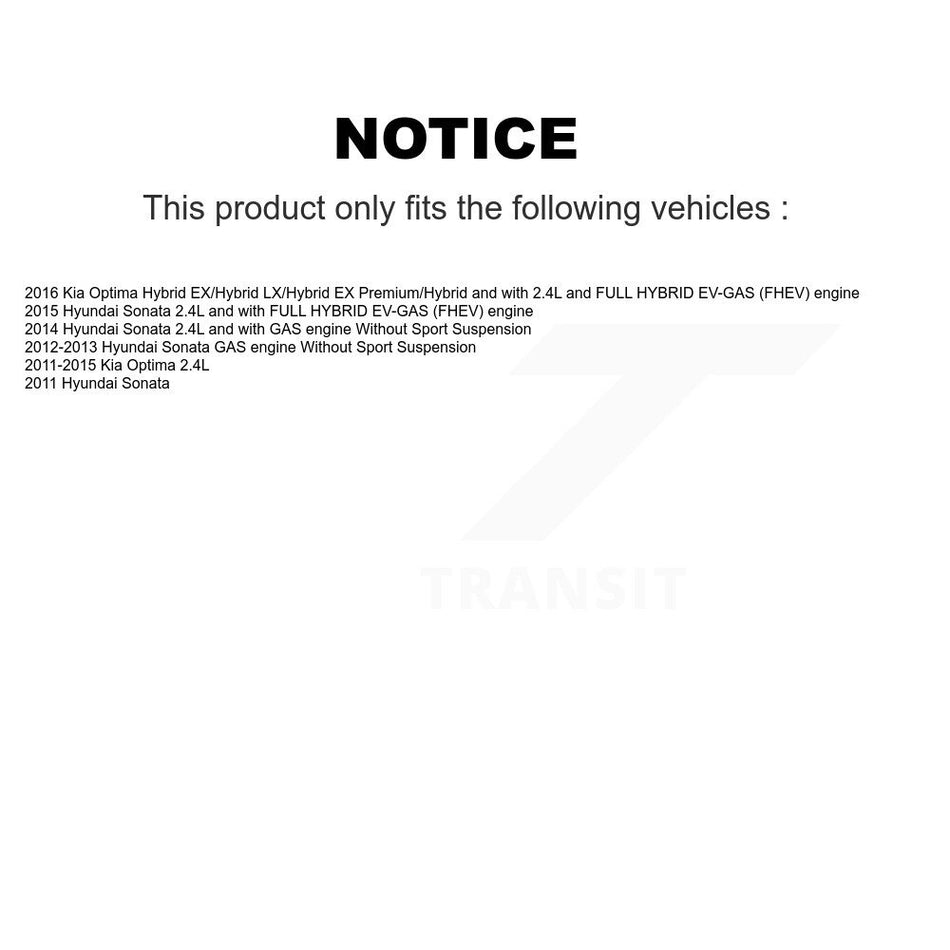 Front Brake Caliper Drill Slot Rotor Semi-Metallic Pad Kit For Hyundai Sonata Kia Optima KCD-100202P
