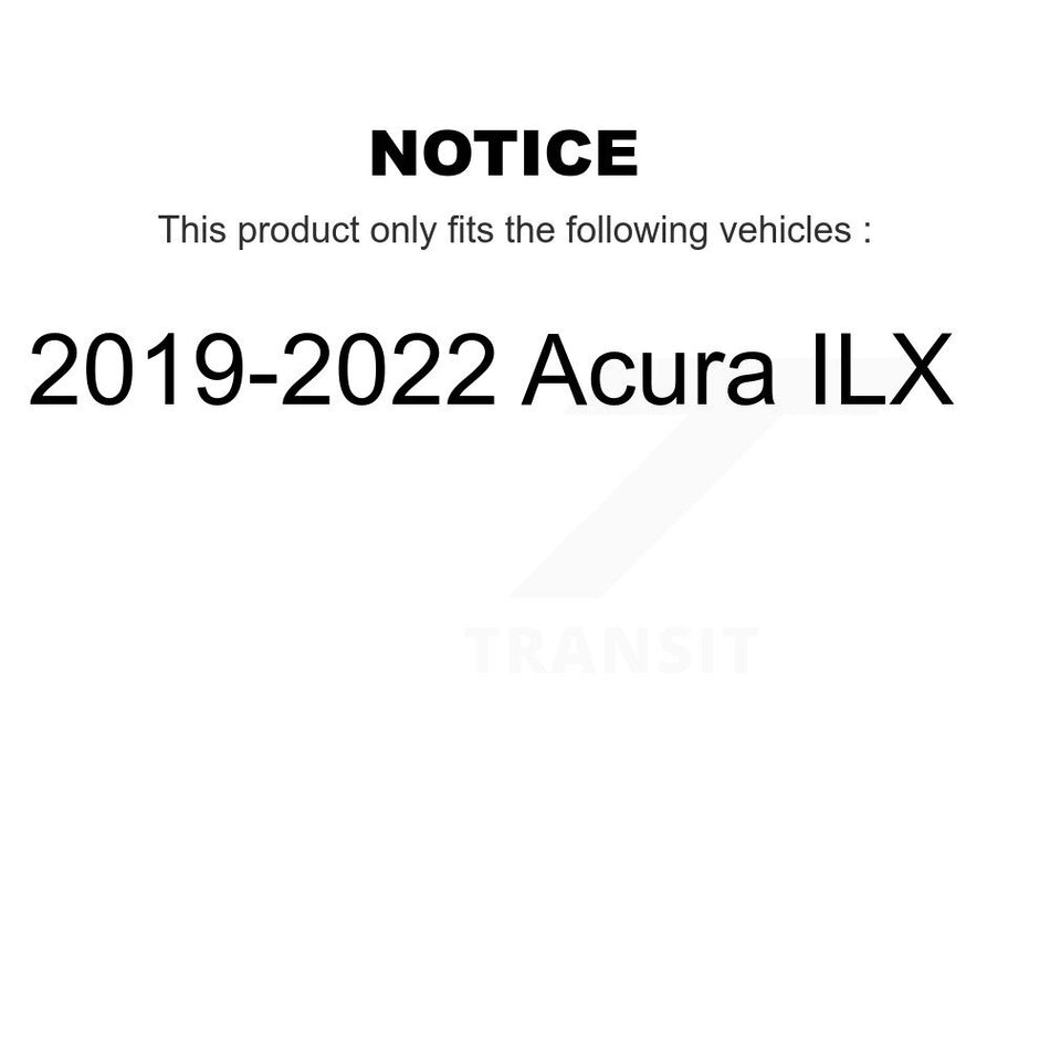 Front Disc Brake Coated Caliper Drilled Slotted Rotors And Ceramic Pads Kit For 2019-2022 Acura ILX KCD-100327N