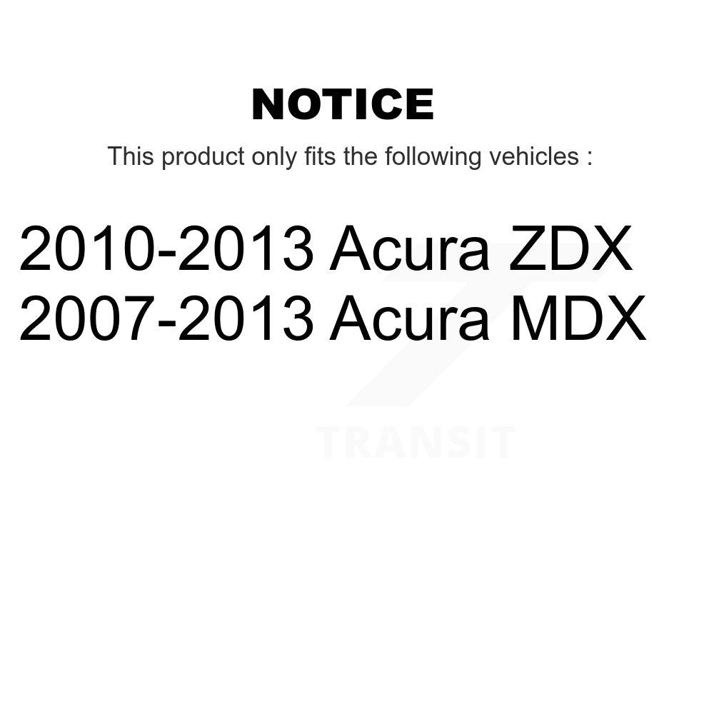 Front Rear Brake Coat Caliper Drill Slot Rotors Ceramic Pad Kit (10Pc) For Acura MDX ZDX KCD-100351C