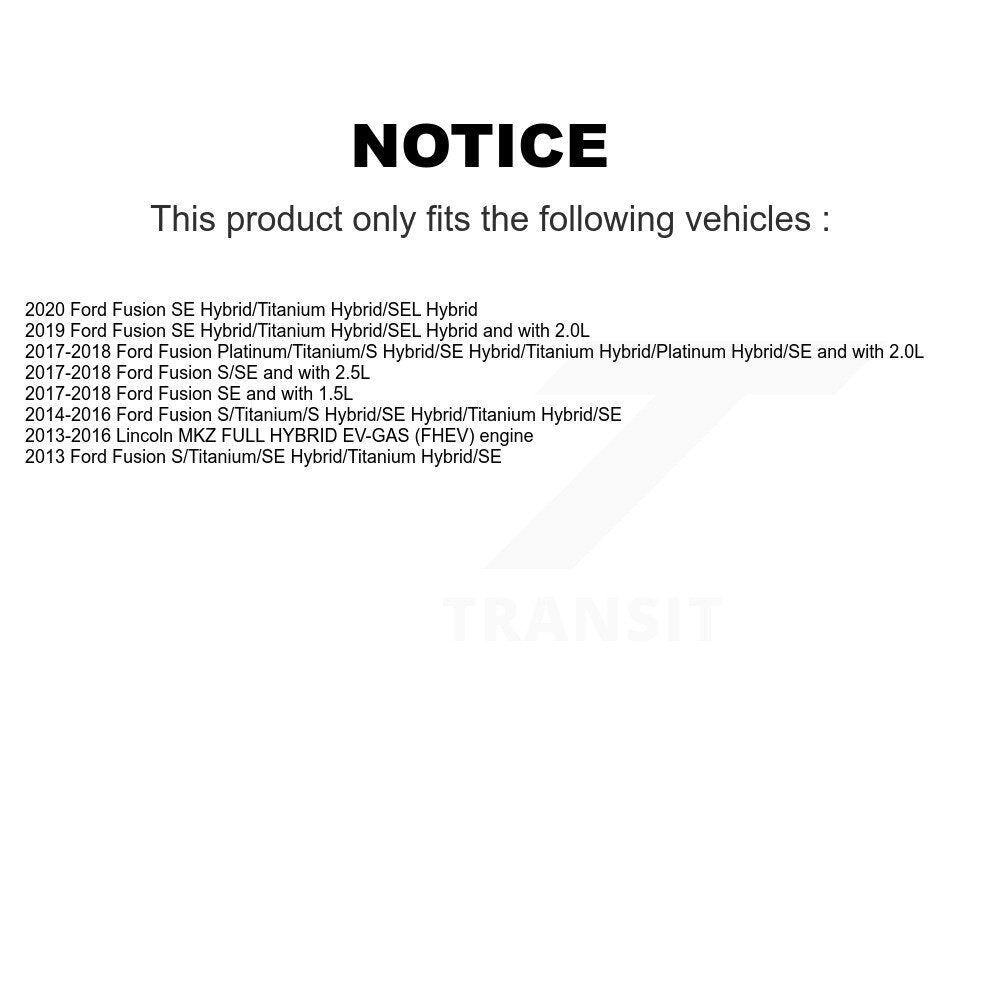 Front Rear Brake Caliper Drilled Slot Rotor Semi-Metallic Pad Kit (10Pc) For Ford Fusion KCD-100388S