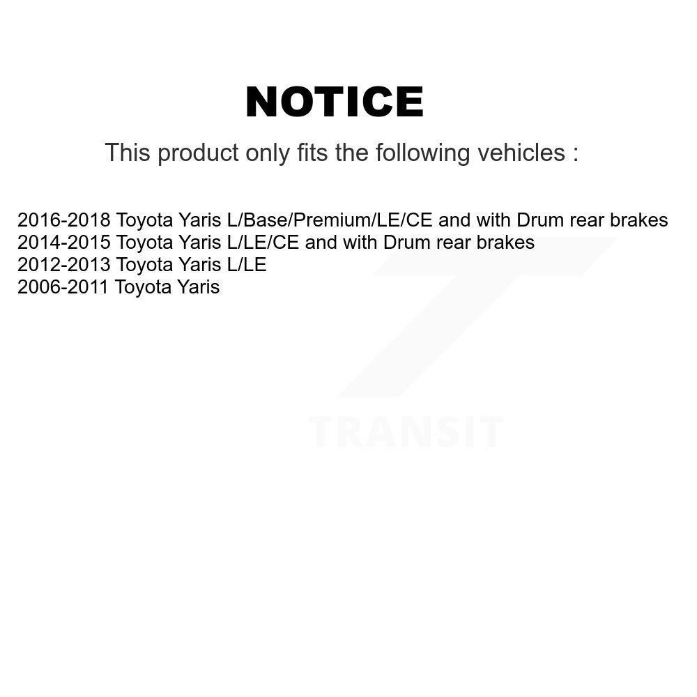 Front Disc Brake Coated Caliper Drilled Slotted Rotor & Ceramic Pad Kit For Toyota Yaris KCD-100400N