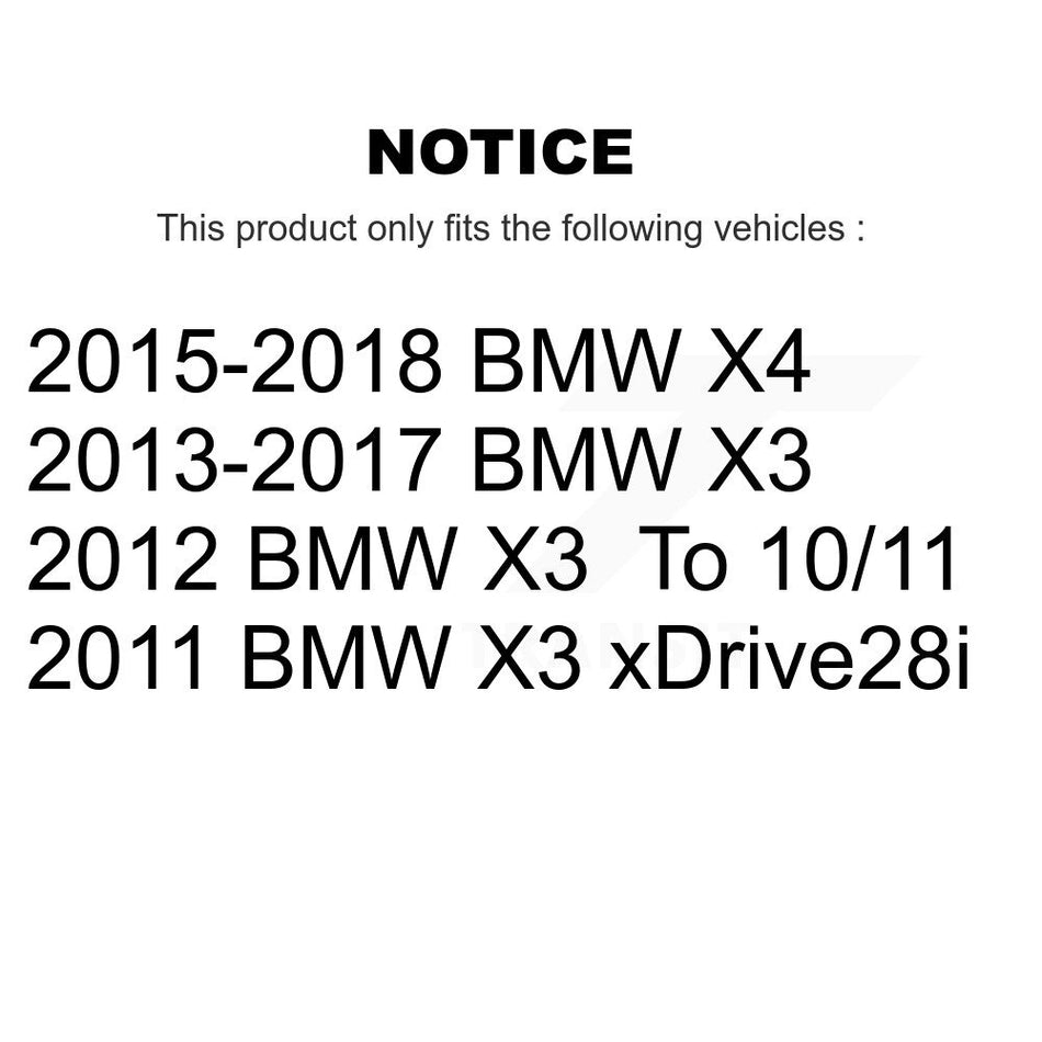 Rear Disc Brake Coated Caliper Drilled Slotted Rotors And Ceramic Pads Kit For BMW X3 X4 KCD-100472C