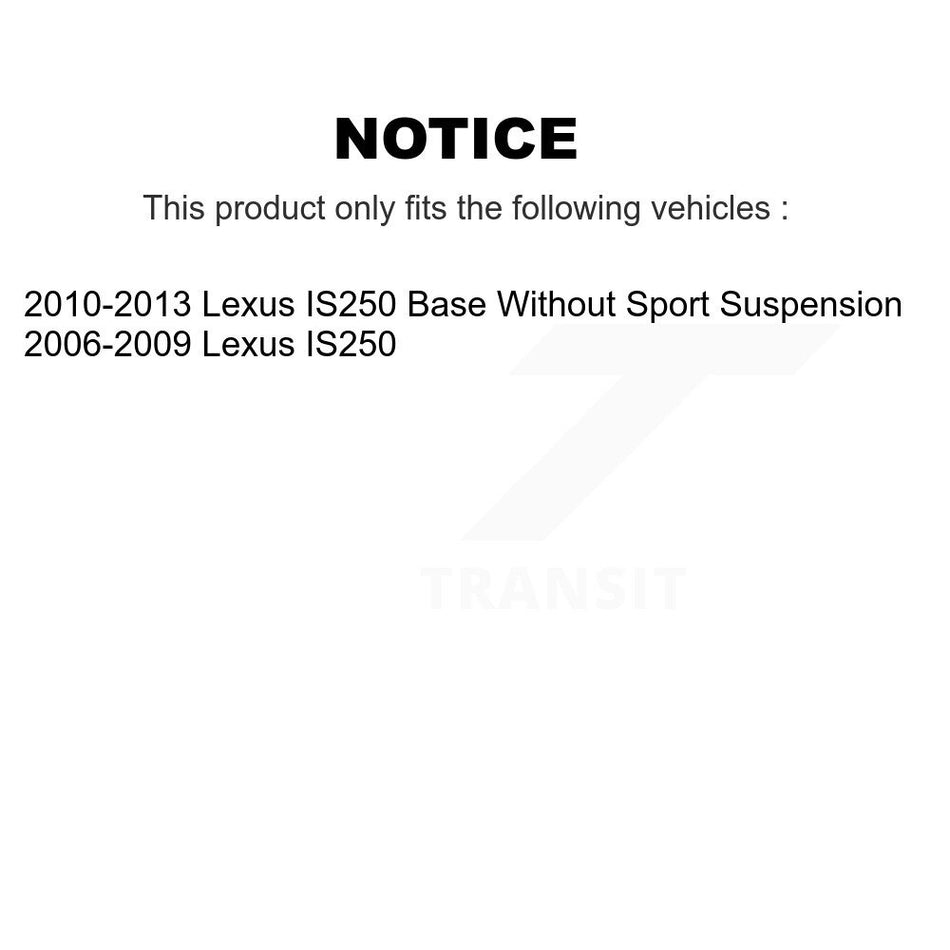 Rear Disc Brake Coated Caliper Drilled Slotted Rotors And Semi-Metallic Pads Kit For Lexus IS250 KCD-100588S