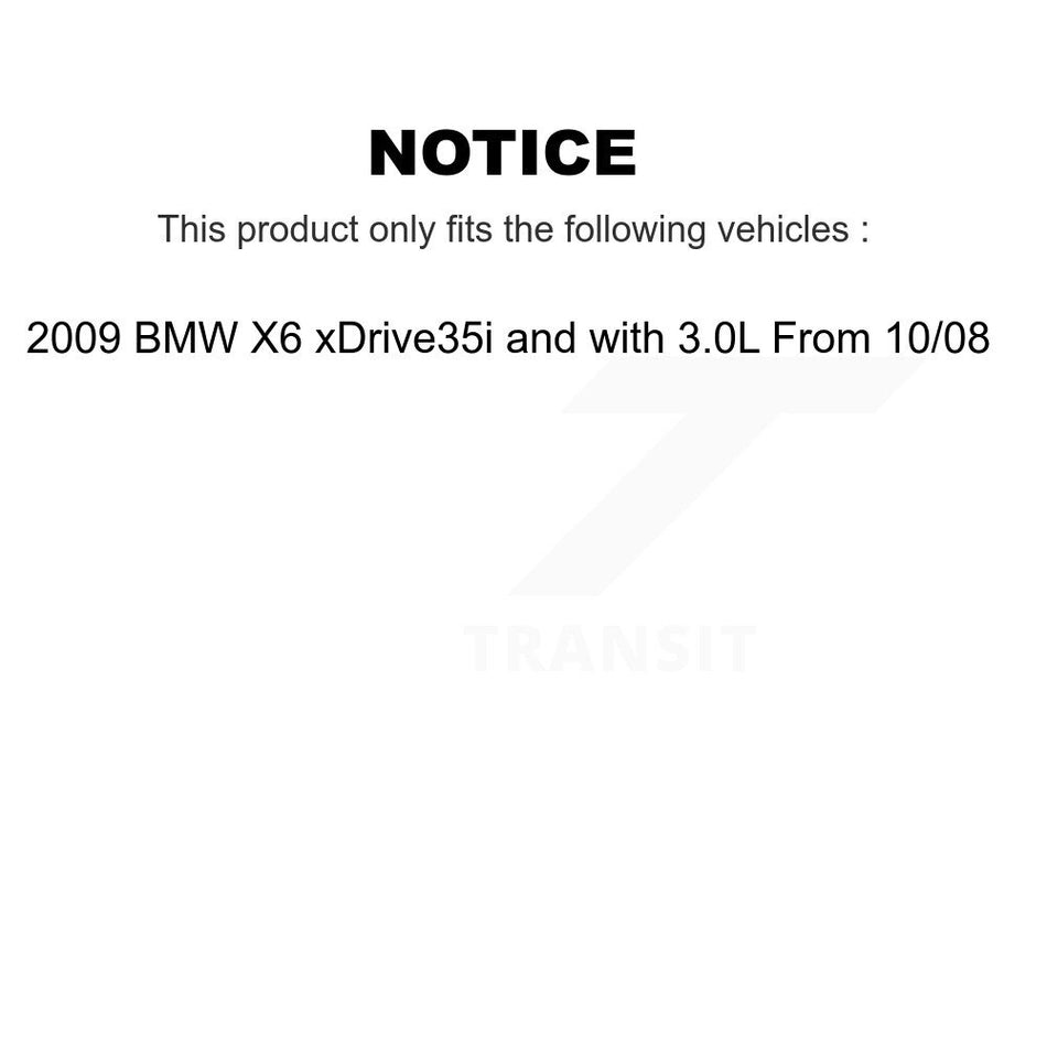Rear Disc Brake Coated Caliper Drilled Slotted Rotors And Ceramic Pads Kit For 2009 BMW X6 xDrive35i with 3.0L From 10 08 KCD-100601T