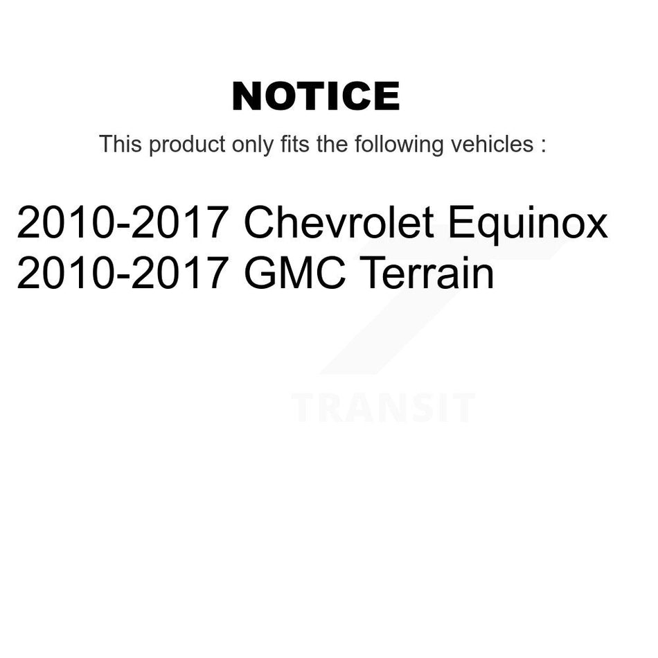 Rear Brake Caliper Drill Slotted Rotor Ceramic Pad Kit For Chevrolet Equinox GMC Terrain KCD-100606T