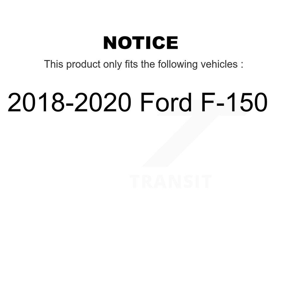 Front Brake Coat Caliper Drill Slot Rotor Semi-Metallic Pad Kit For 2018-2020 Ford F-150 KCD-100671S