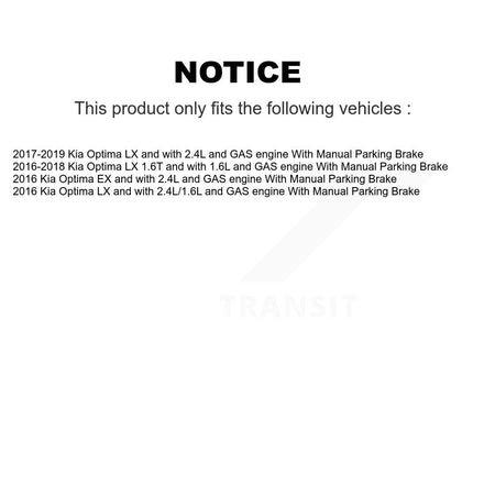 Front Rear Brake Coated Caliper Drilled Slot Rotor Ceramic Pad Kit (10Pc) For Kia Optima KCD-100729N
