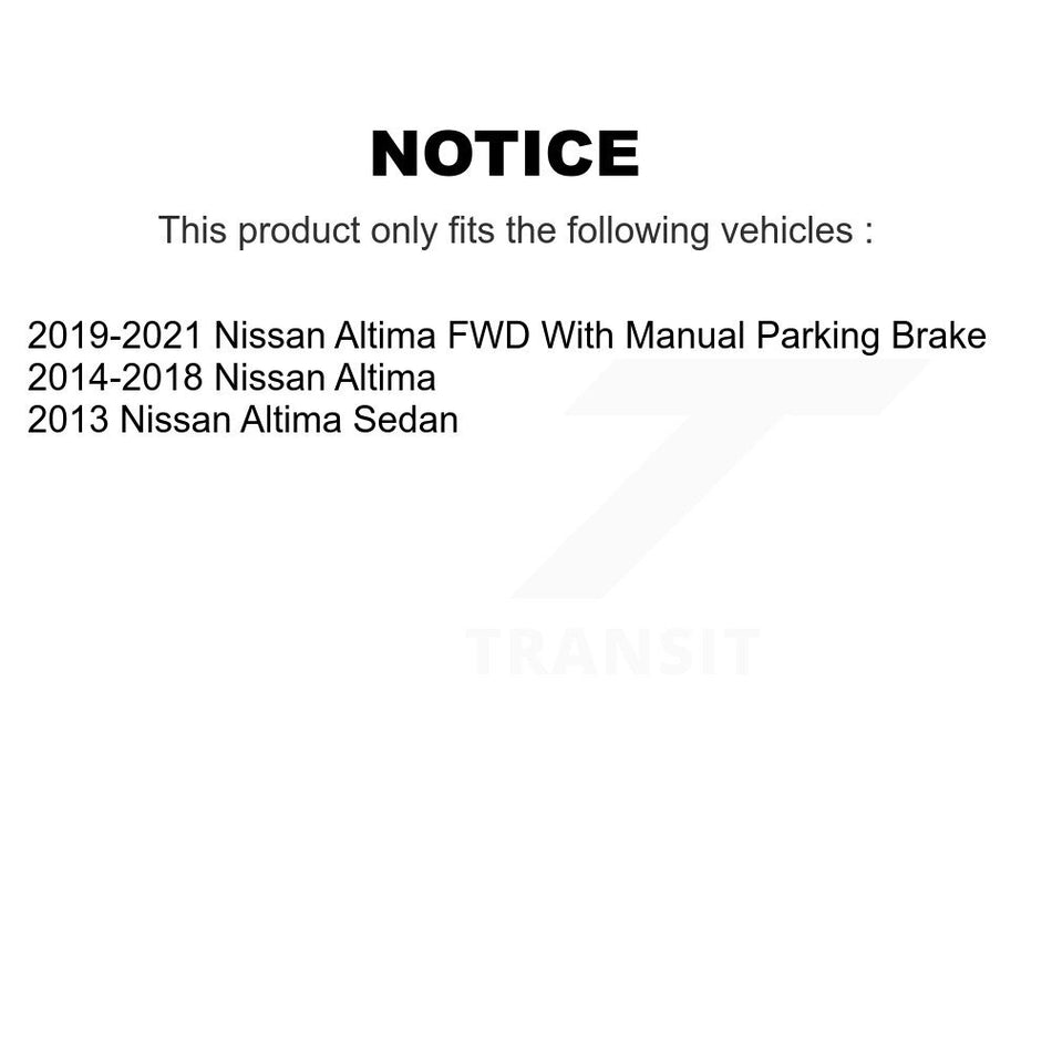 Front Rear Disc Brake Coated Caliper Drilled Slotted Rotors And Ceramic Pads Kit (10Pc) For Nissan Altima KCD-101055N